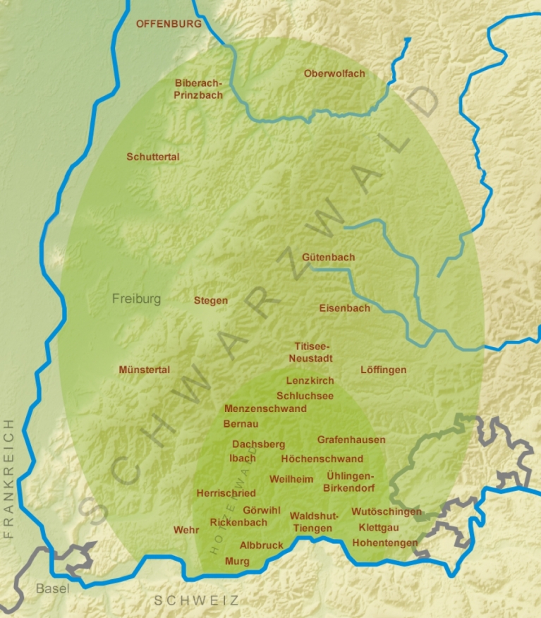 Betriebe der Erzeugergemeinschaft Schwarzwald Bio-Weiderind